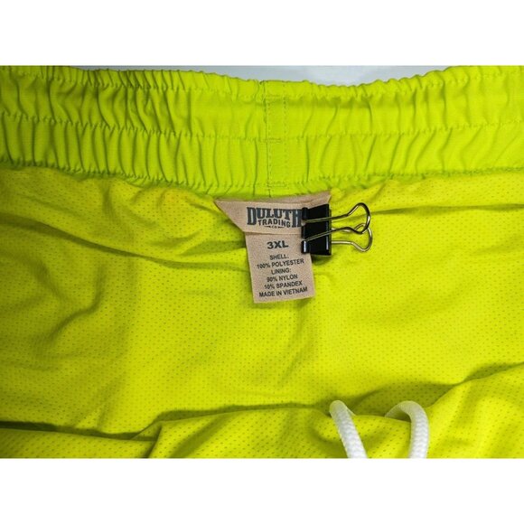 Duluth Trading Pier Genius Swim Trunks 3XL XXXL Yellow Tan Colorblock Lined - Picture 9 of 11